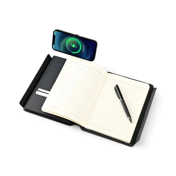AMIO 34 - Executive Hi-Tech Wireless Charging Notebook with 5000mAh Power Bank