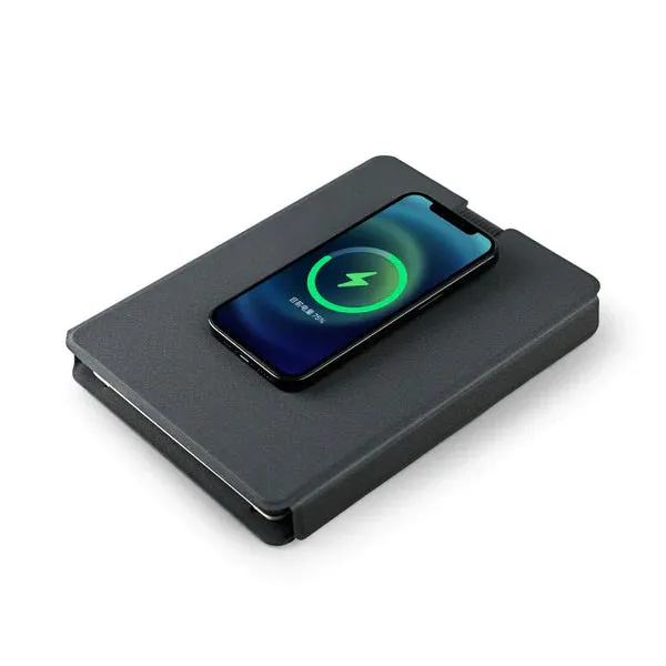 AMIO 34 - Executive Hi-Tech Wireless Charging Notebook with 5000mAh Power Bank