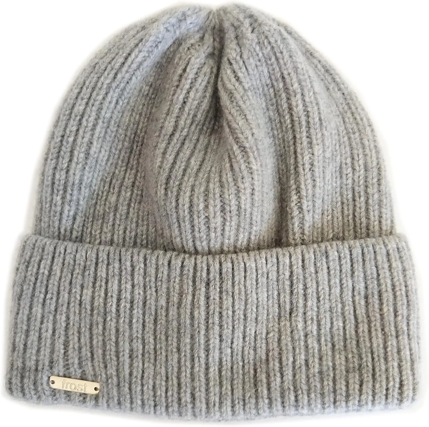 Cashmere Rolled Out Cuff Ribbed snug fit Beanie, Warm Winter Knitted hat CSH1102