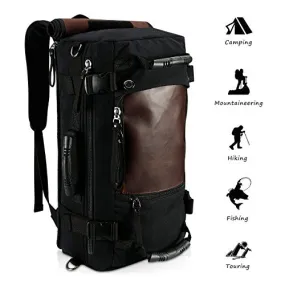 Ibagbar Canvas Backpack Travel Bag Hiking Bag Rucksack Duffel Bag Laptop Backpack Computer Bag