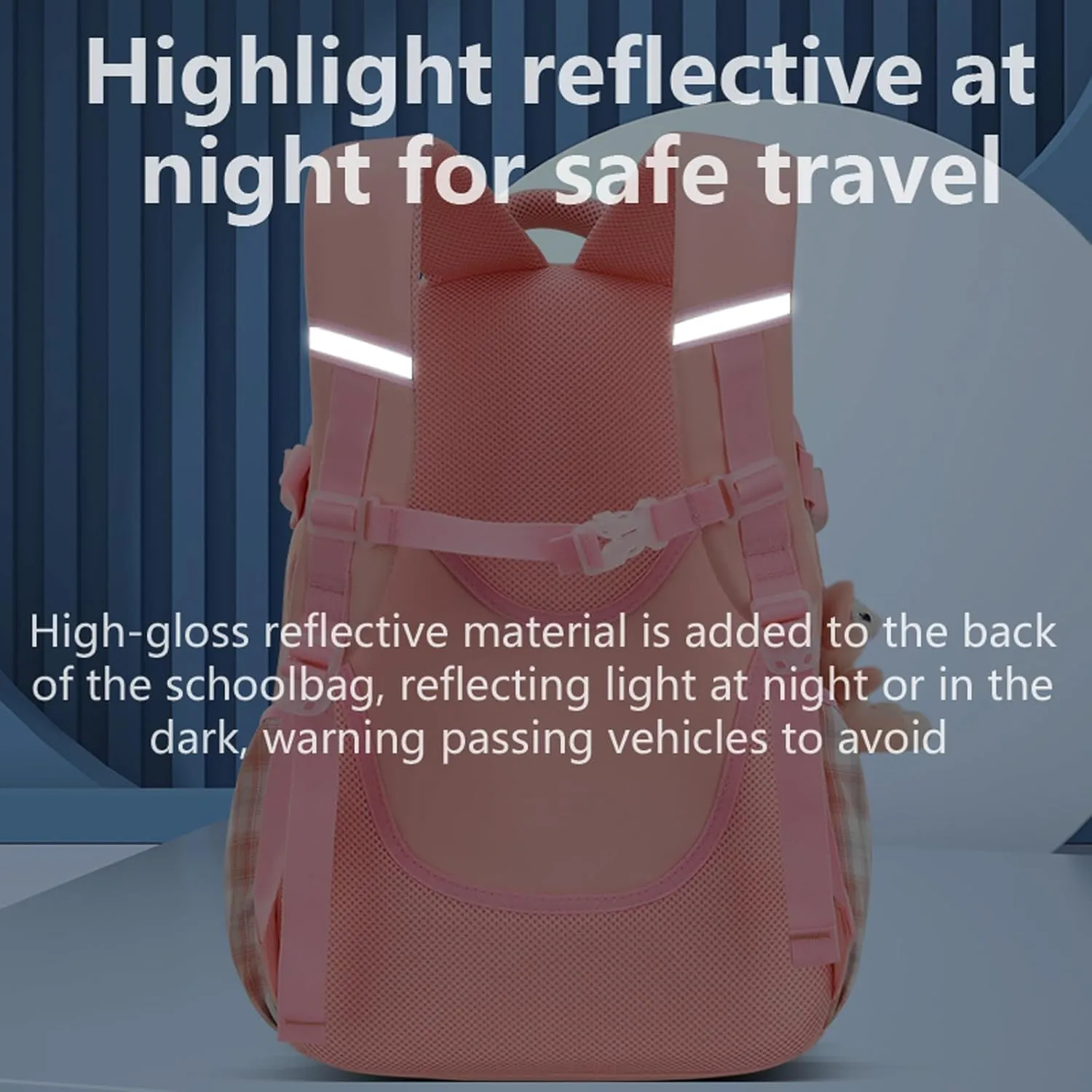 KEBEIXUAN School Backpacks for Girls Large Capacity Kids Kawaii Backpack School Bag for Girls 6-12 Years Old (Pink)