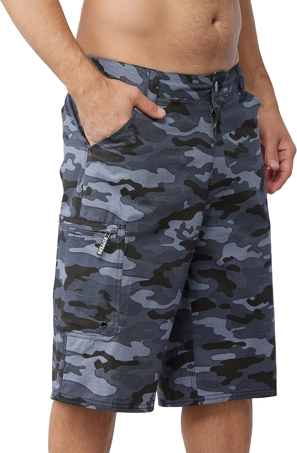 Maui Rippers Men's Cargo Shorts Adjustable Waistband 21" and 24" Lengths