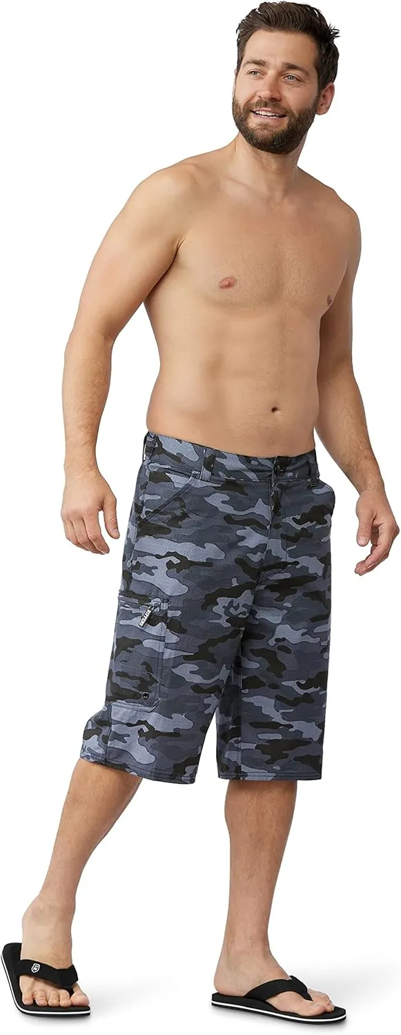 Maui Rippers Men's Cargo Shorts Adjustable Waistband 21" and 24" Lengths