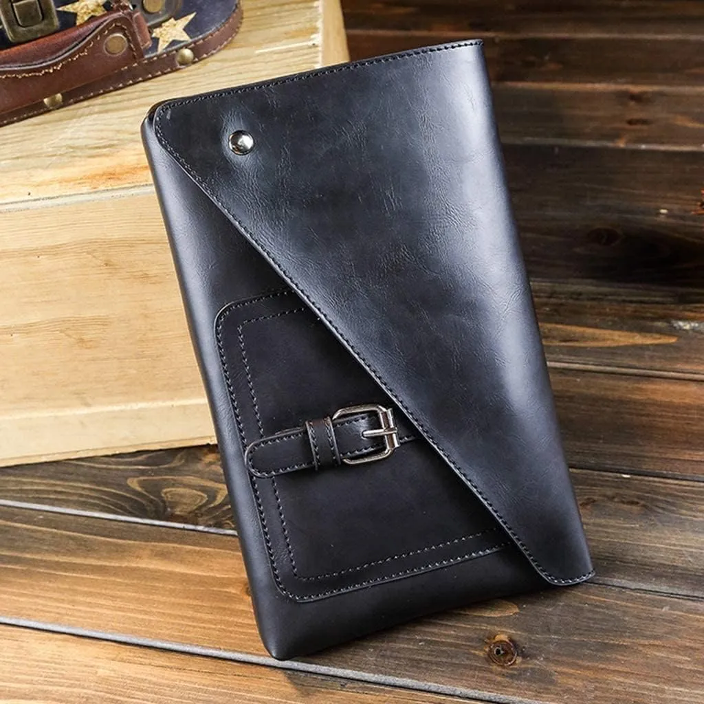 Men Clutch Bags PU Leather Case Cigarette Purse Clutch Handy Card Holder cash Purse Male Double Zipper Long Wallet