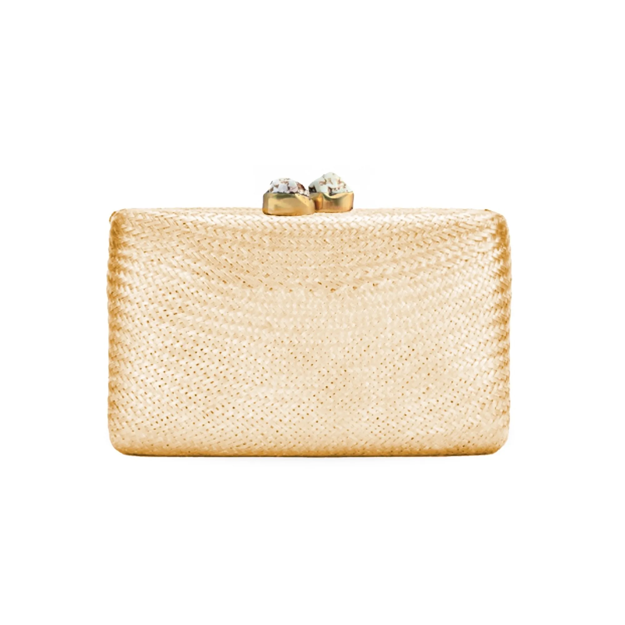 Metallic Light Gold Rectangle Clutch | LIKHÂ