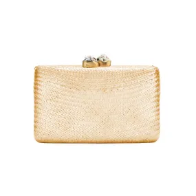 Metallic Light Gold Rectangle Clutch | LIKHÂ