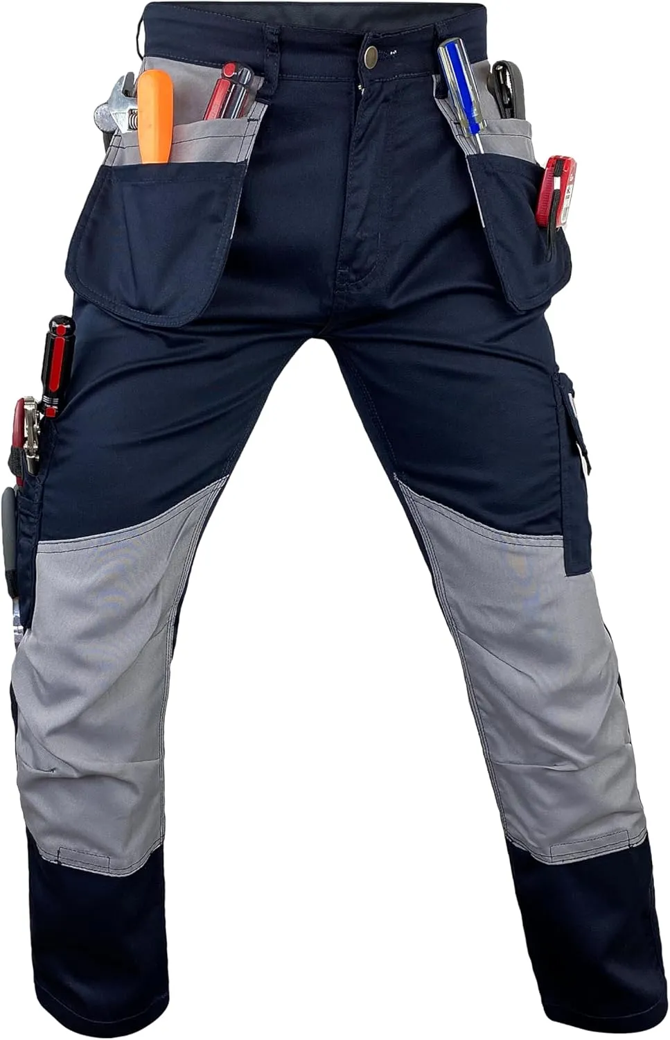 Notus Men’s Work Casual Tactical Cordura Knee Carpenter Construction Utility Cargo Work Trousers Pants
