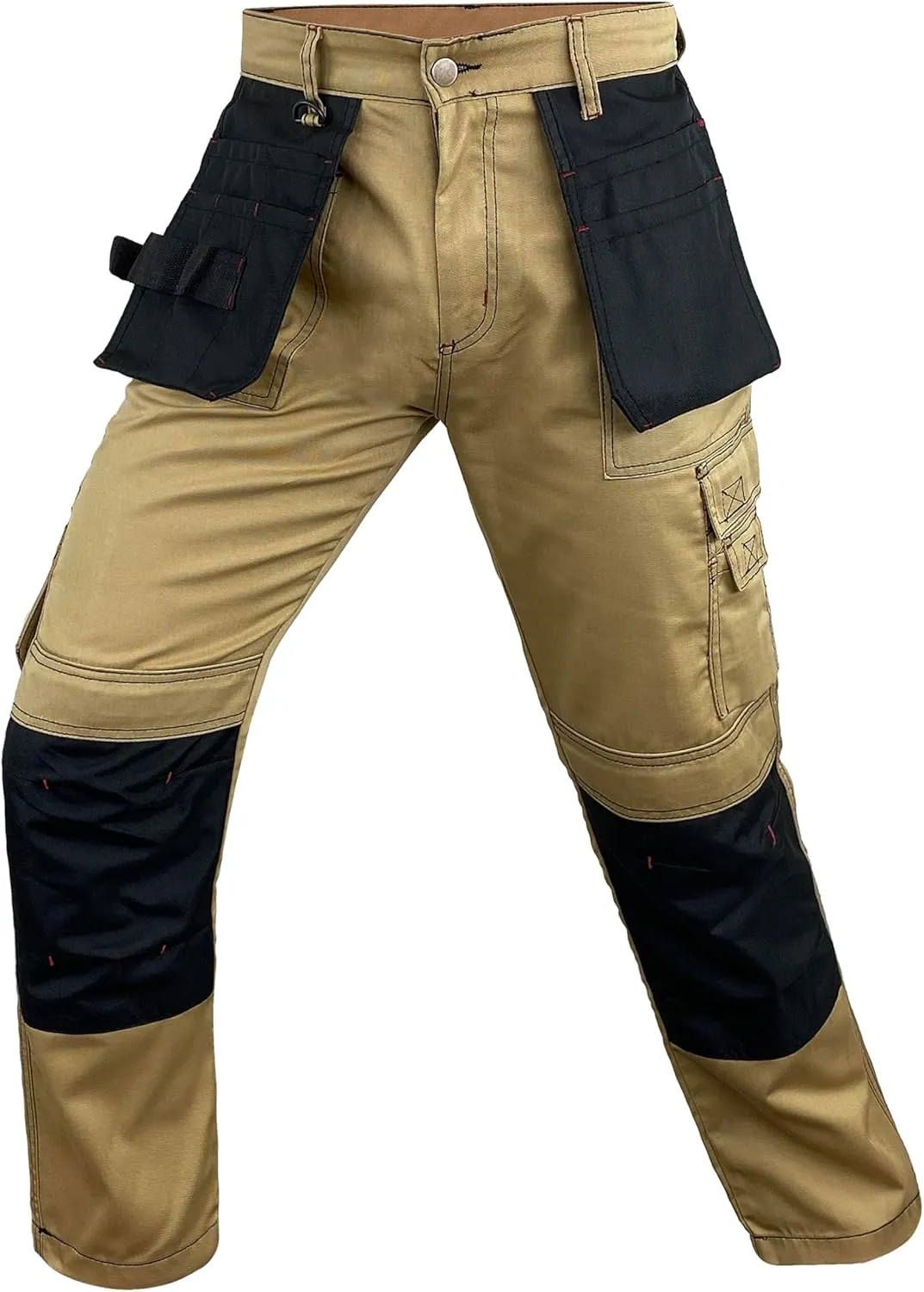 Notus Men’s Workwear Tactical Cordura Knee Construction Utility Cargo Work Trousers Pants with Holster Pockets