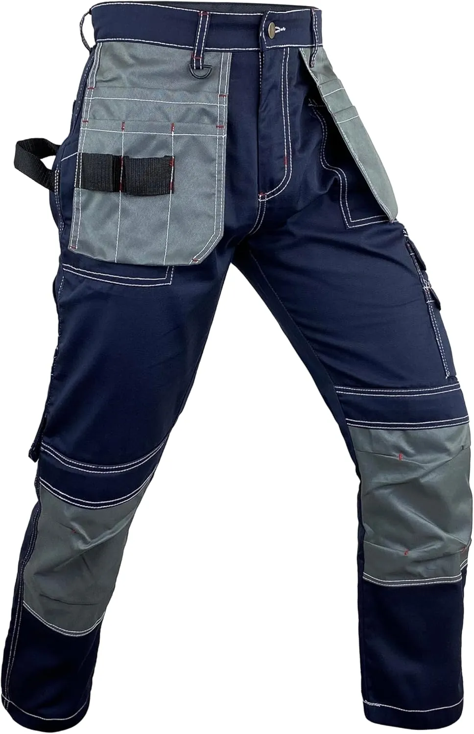 Notus Men’s Workwear Tactical Cordura Knee Construction Utility Cargo Work Trousers Pants with Holster Pockets