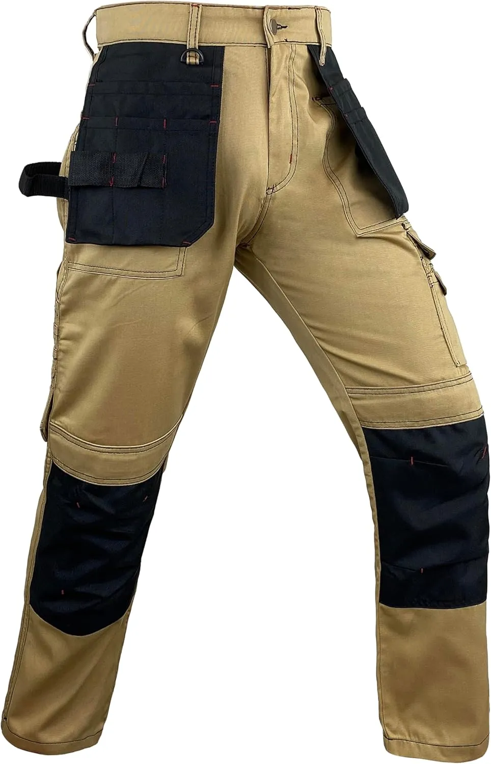 Notus Men’s Workwear Tactical Cordura Knee Construction Utility Cargo Work Trousers Pants with Holster Pockets