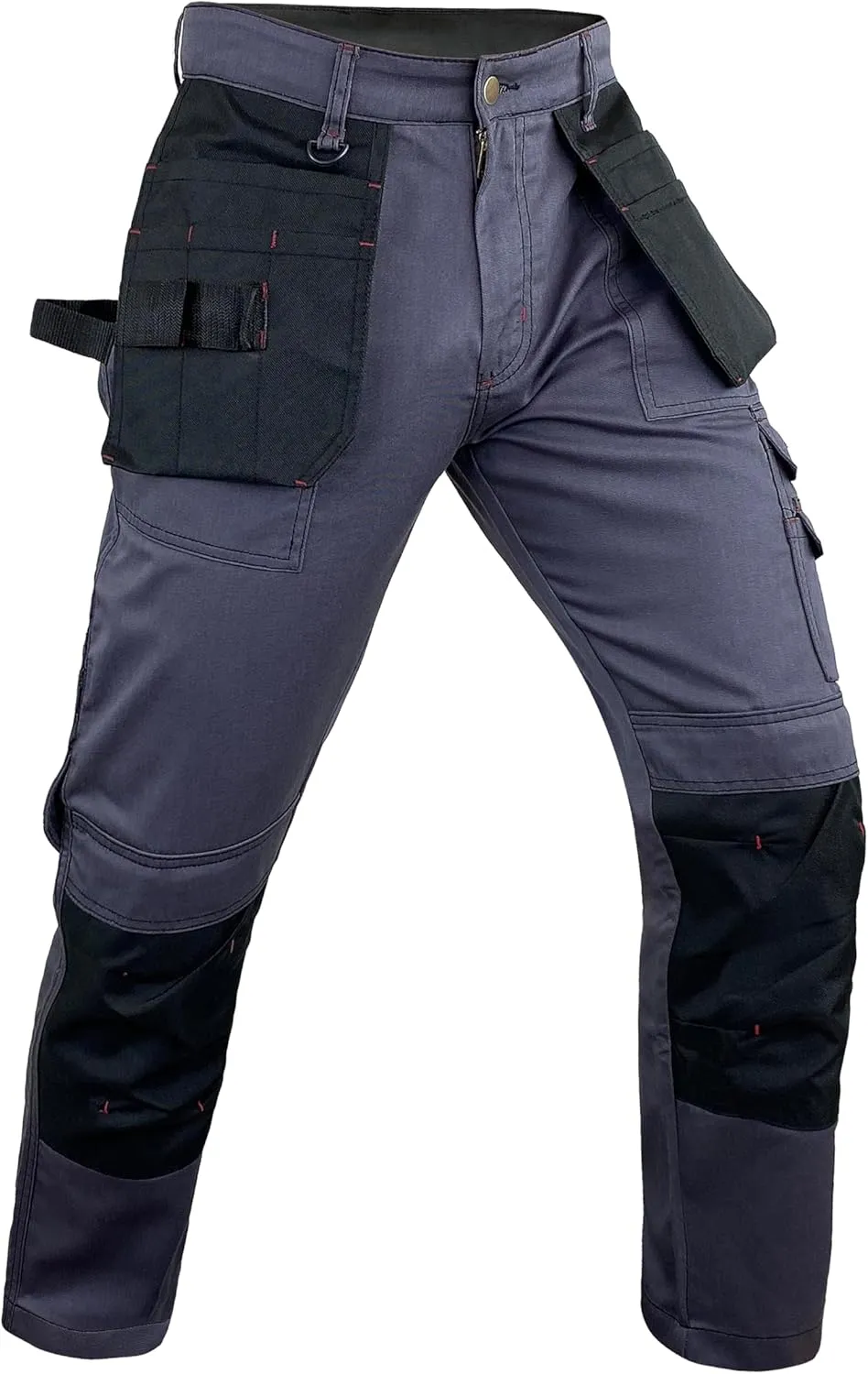 Notus Men’s Workwear Tactical Cordura Knee Construction Utility Cargo Work Trousers Pants with Holster Pockets