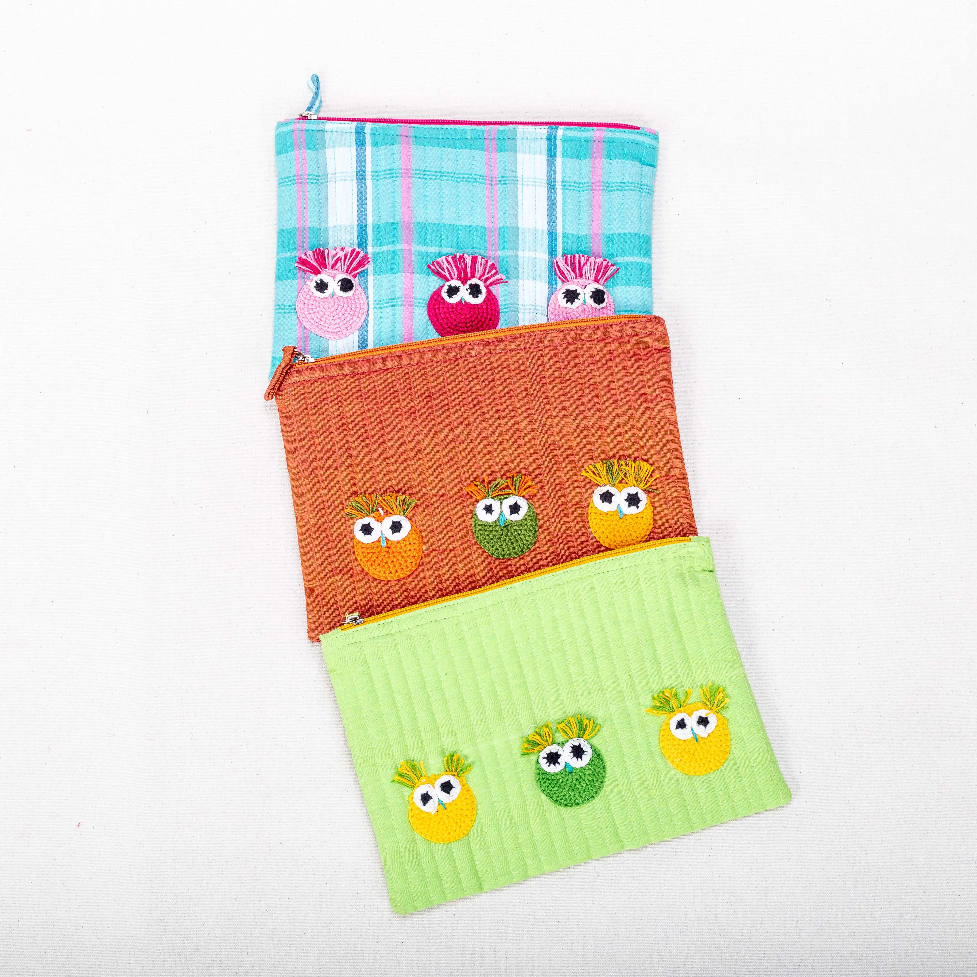 Pouch - Owl Crochet