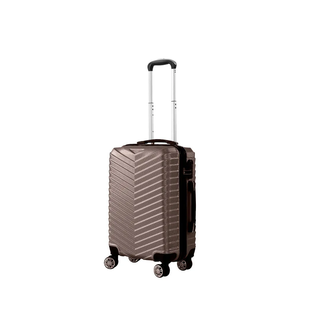 Slimbridge 20" Carry On Travel Luggage Coffee 20 inch