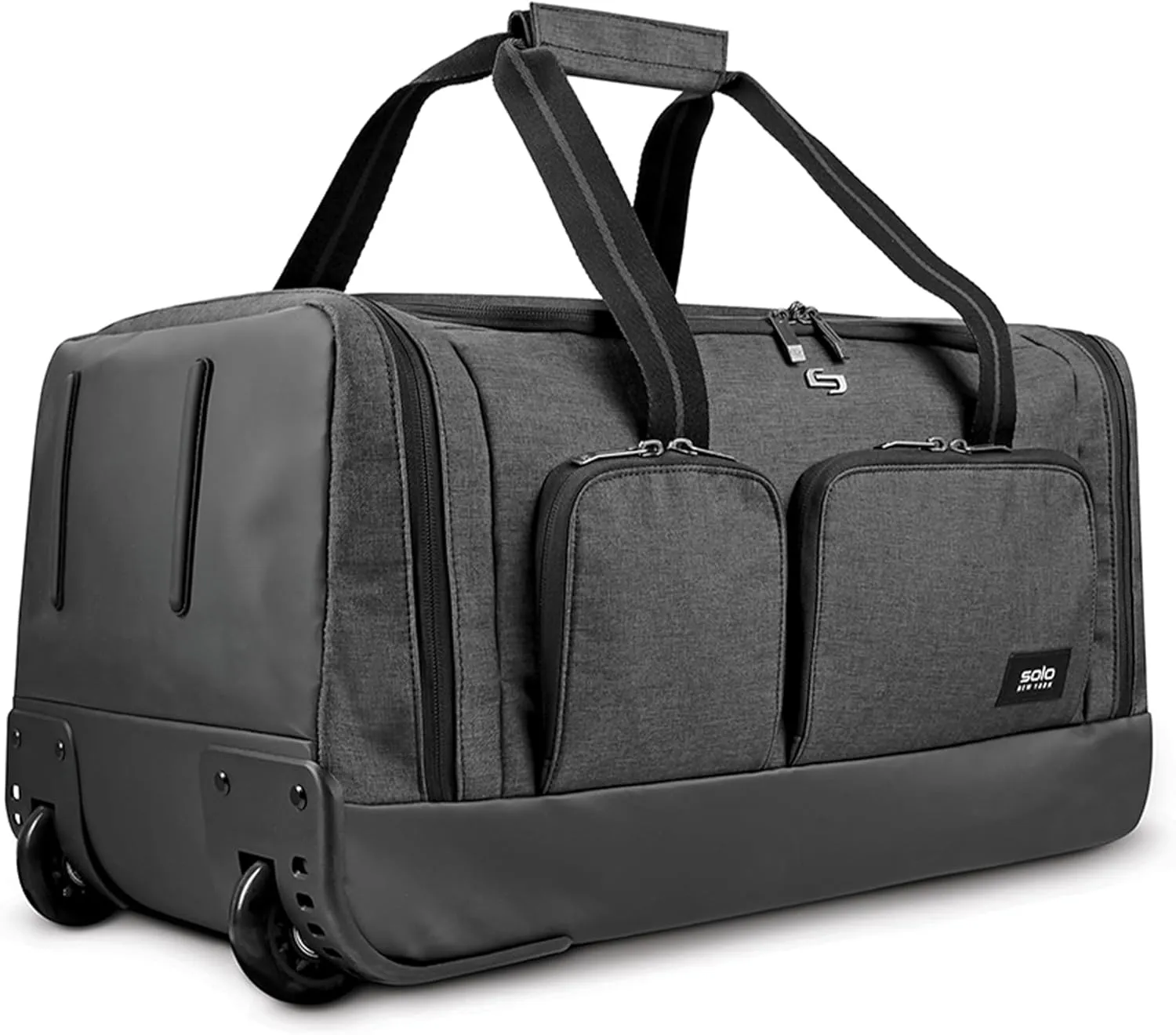 Solo New York Leroy Carry-On Wheeled Duffle Bag, 49L Capacity, Grey, 22 Inch, Leroy Carry-on Wheeled Duffle Bag, 49l Capacity