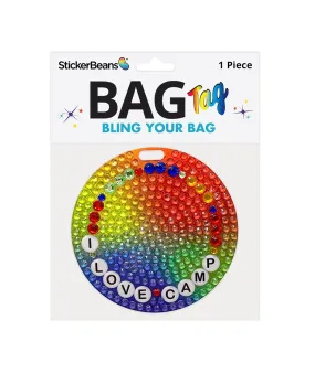 Sticker Beans I Love Camp Bag Tag