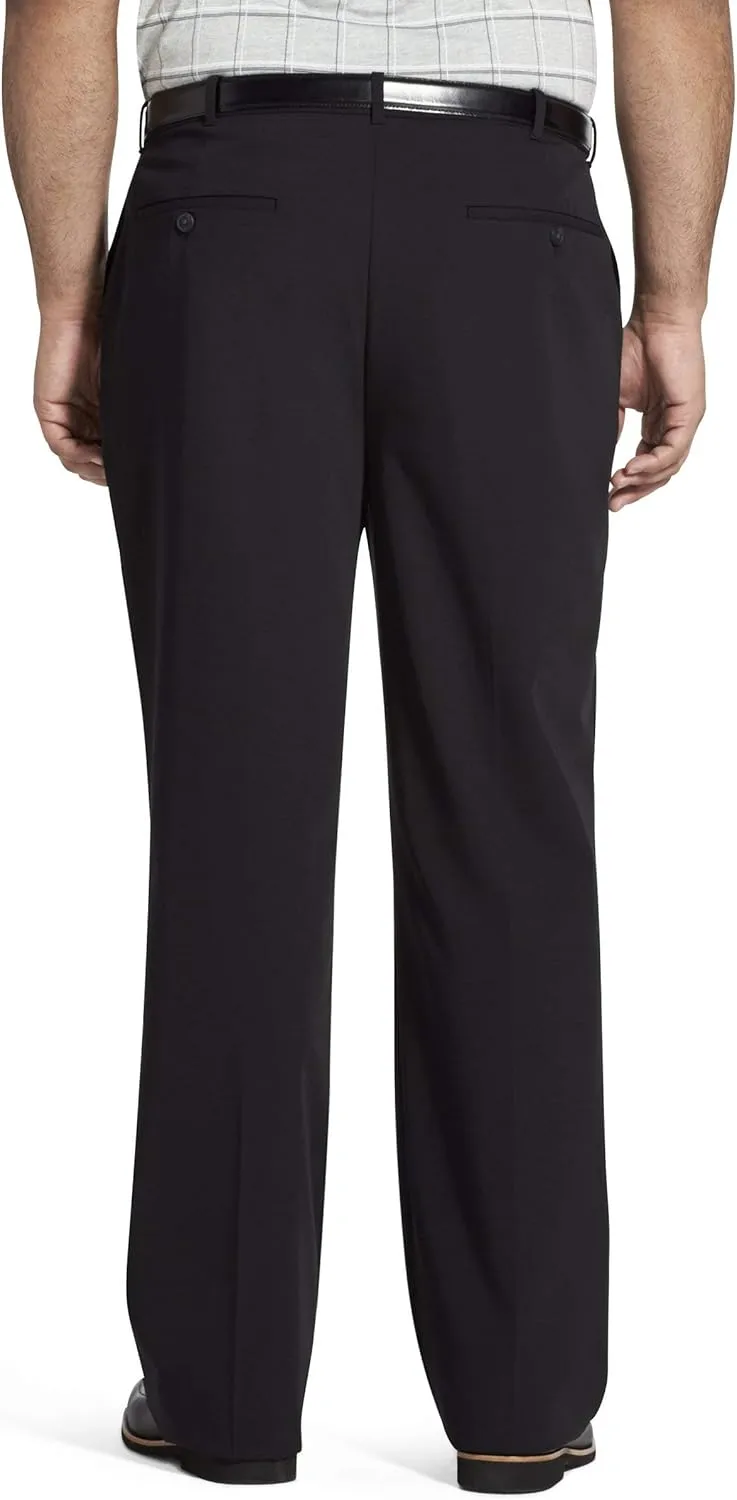 Van Heusen Men's Big and Tall Flex Straight Fit Flat Front Pant