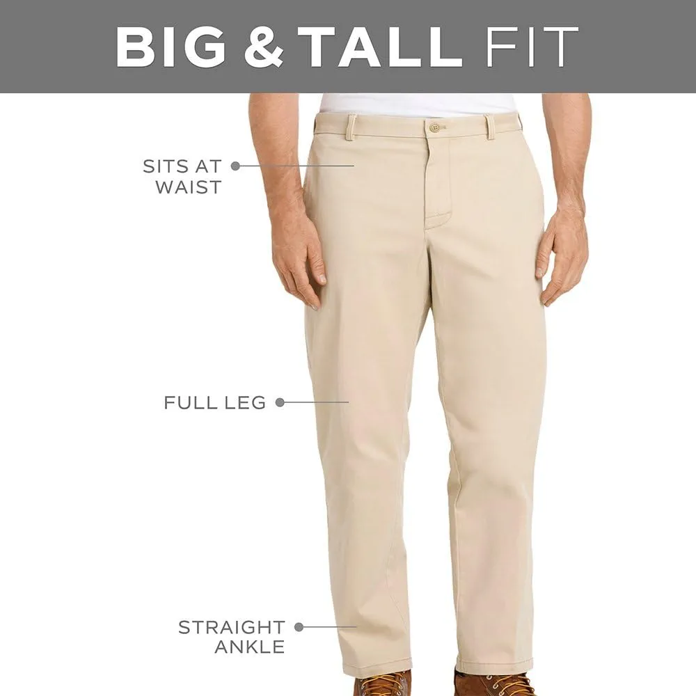 Van Heusen Men's Big and Tall Flex Straight Fit Flat Front Pant