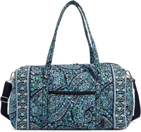 Vera Bradley Women's Large Travel Duffle Bag, Dreamer Paisley-Recycled Cotton, One Size