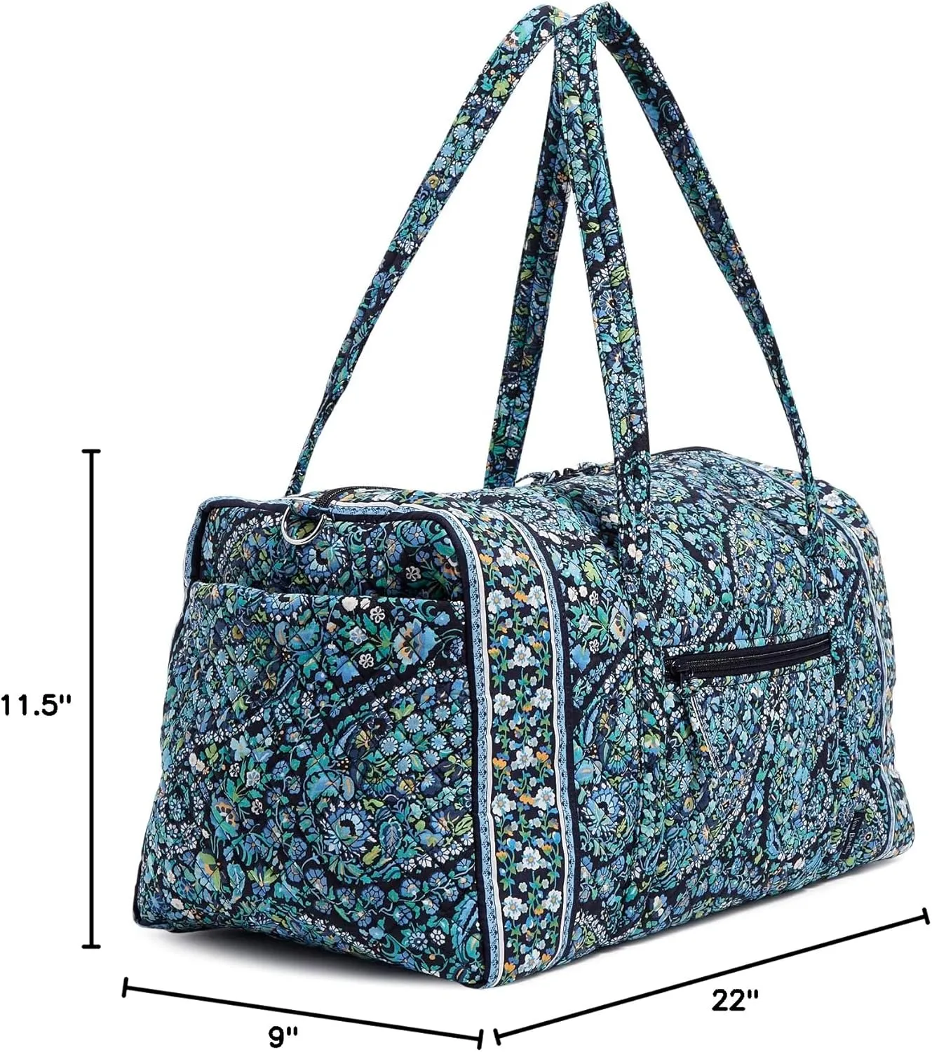 Vera Bradley Women's Large Travel Duffle Bag, Dreamer Paisley-Recycled Cotton, One Size