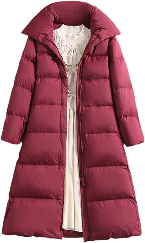 Winter Women Down Jacket Padded Warm Thick Long Puffer Coat Casual Parka Ultra Light Coat