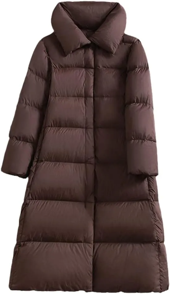 Winter Women Down Jacket Padded Warm Thick Long Puffer Coat Casual Parka Ultra Light Coat