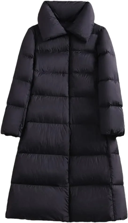 Winter Women Down Jacket Padded Warm Thick Long Puffer Coat Casual Parka Ultra Light Coat